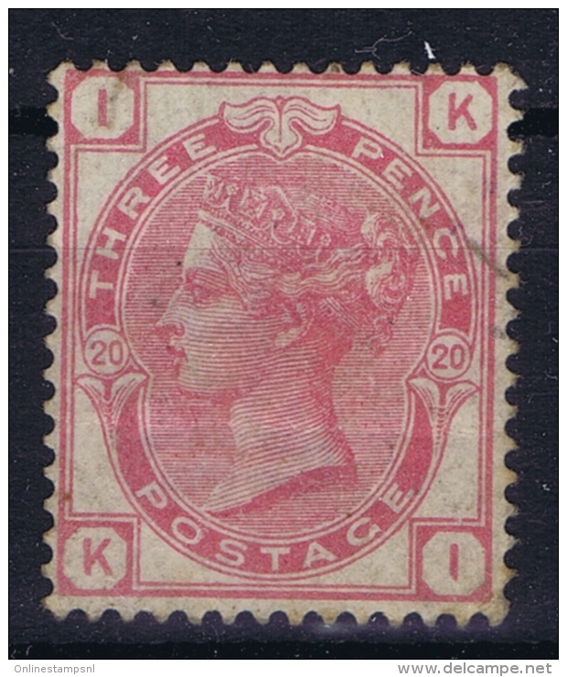 Great Britain SG 144 MH/*  1873 Mi 41  Plate 20 Fold - Unused Stamps