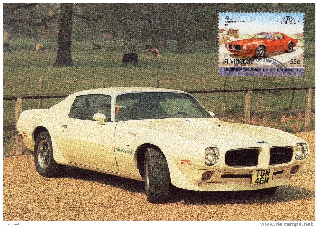 Pontiac Firebird Trans-Am  (1973)  -  Carte Postale -  Maxi Card Avec Timbre - Voitures De Tourisme