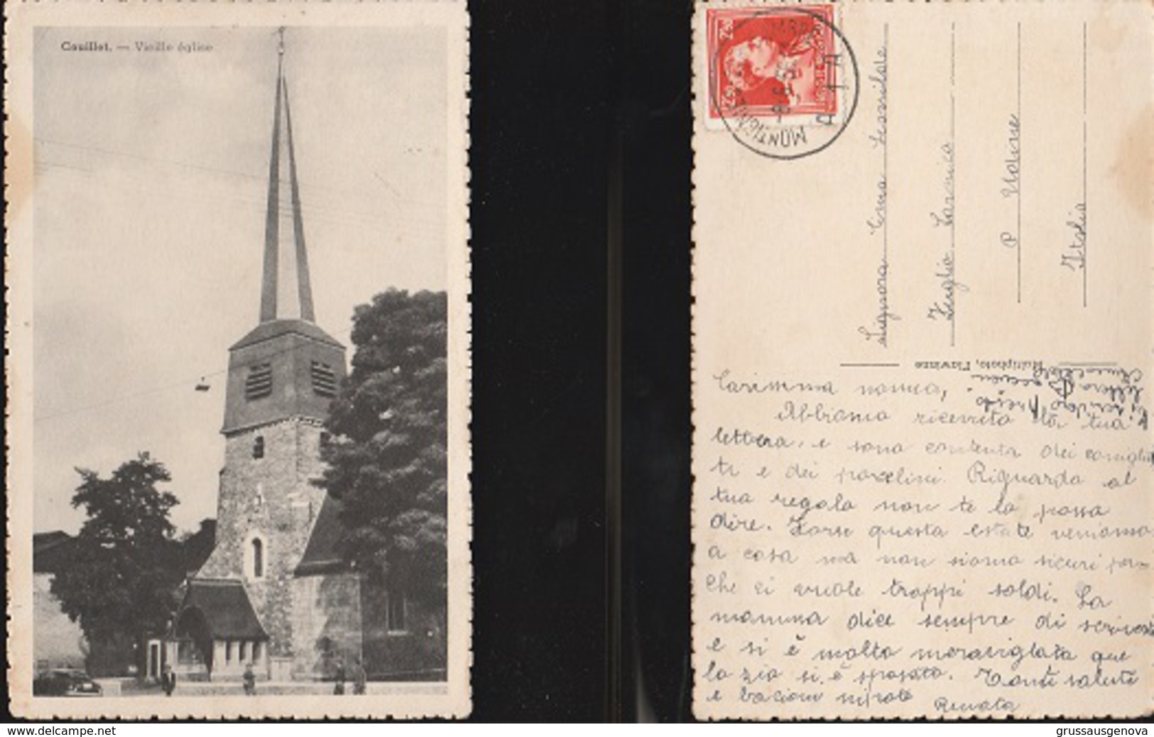 7999) BELGIE BELGIQUE COUILLET VIEILLE EGLISE VIAGGIATA 1956 - Charleroi