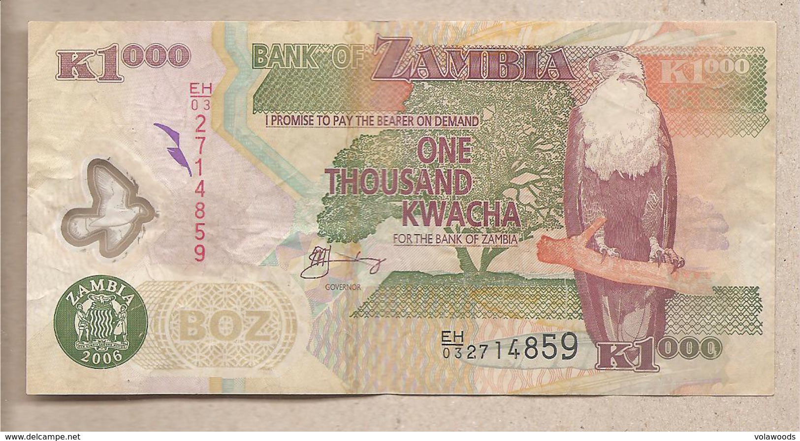 Zambia - Banconota Circolata Da 1000 Kwacha - 2006 - Polimero - Zambia