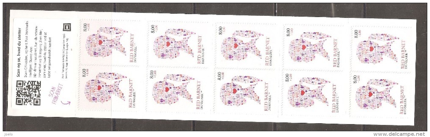 DENMARK 2013 HANS RED BARNETT  BOOKLET SELF ADHESIVE MNH - Ongebruikt