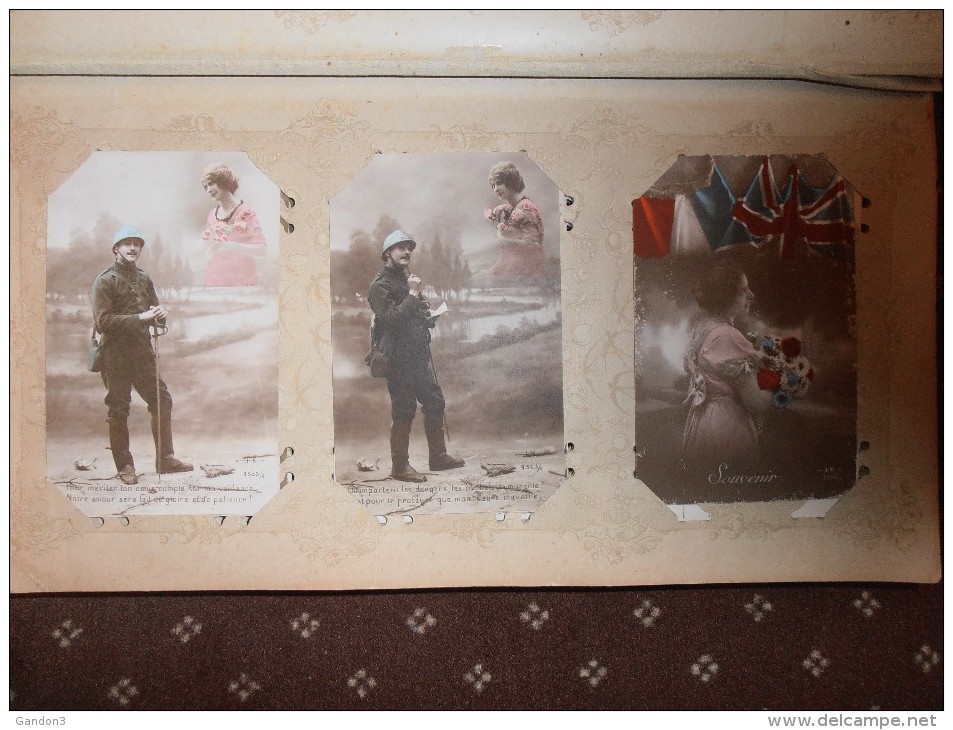 ALBUM     de     500    Cartes   Postales   Anciennes  Patriotiques    1914 - 1918 -