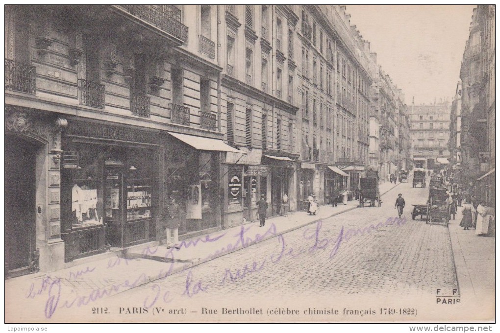 75 Paris  5 Eme  "  Rue Bertholet épicerie Deletang 22 Rue Bertholet "  N°17 - Paris (05)