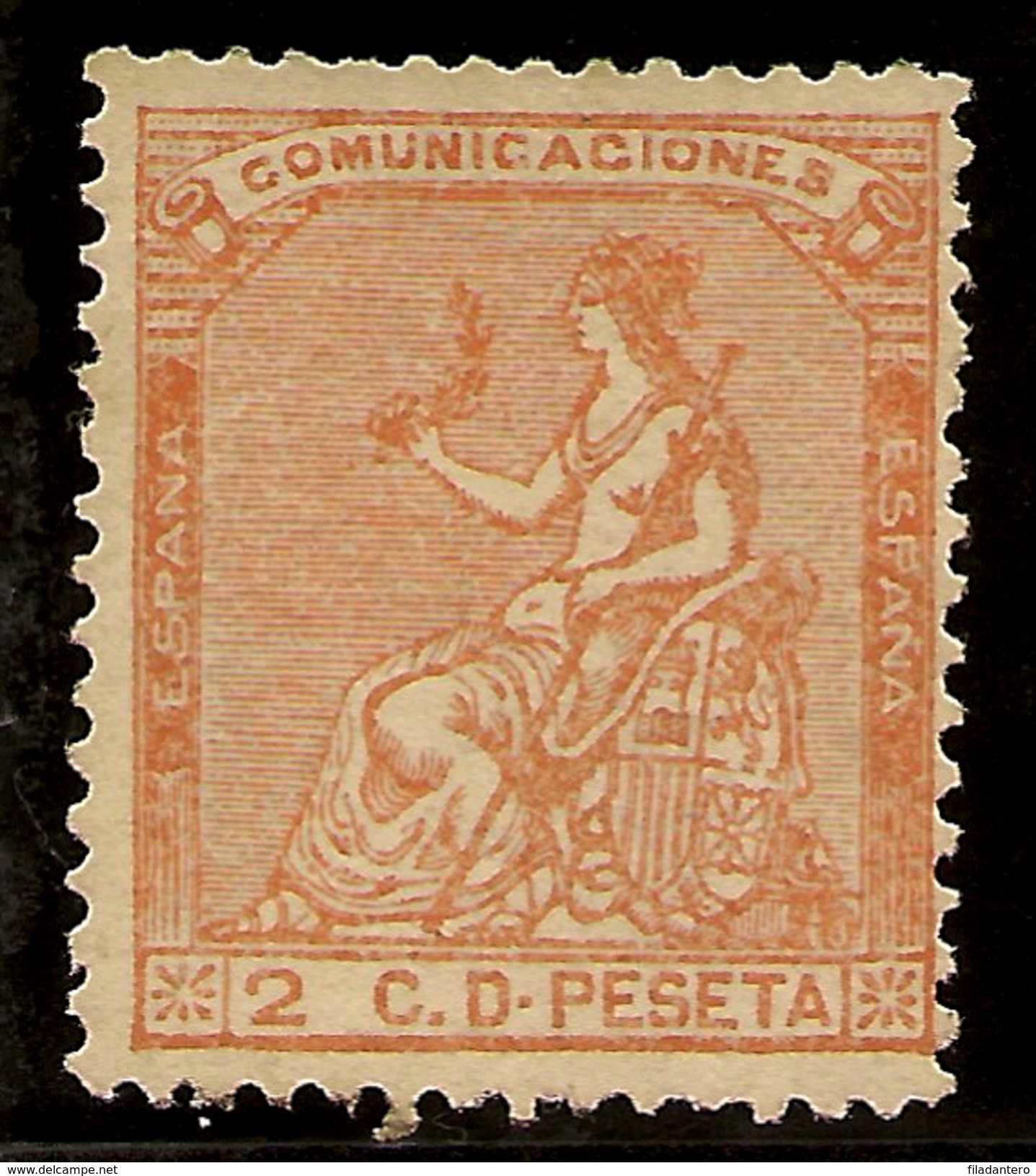 Edifil   131*  2 Céntimos Naranja  1873    NL559 - Nuovi