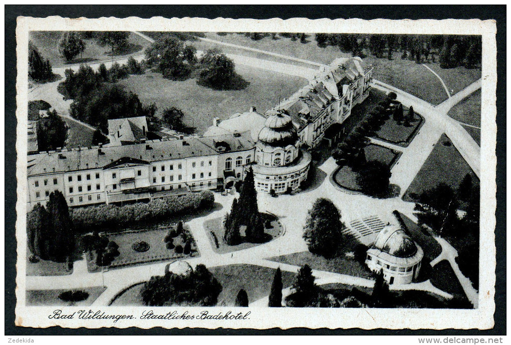7238 - Alte Ansichtskarte - Bad Wildungen Badehotel - N. Gel Luftbild Fliegeraufnahme - RLM 22153 - 1942 - Bad Wildungen