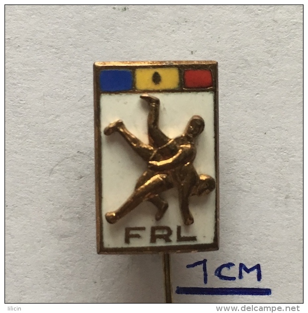 Badge (Pin) ZN003567 - Wrestling (Lupte) Federation Romania (FRL) - Ringen