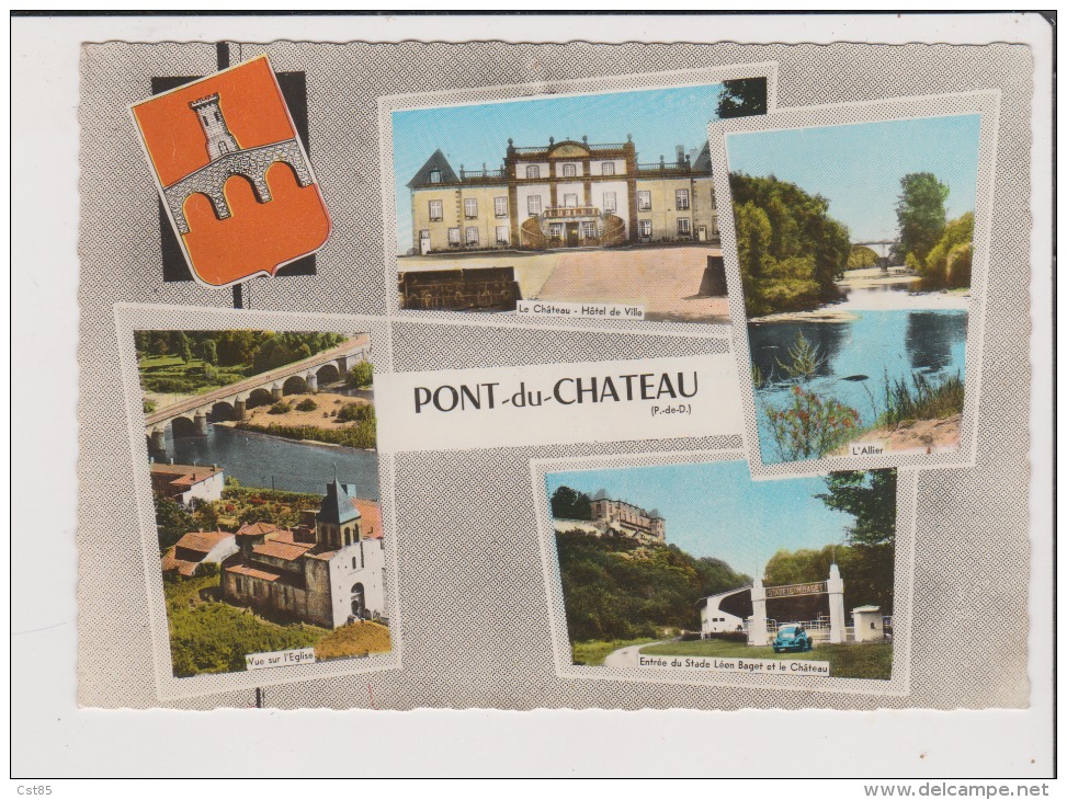 CPSM Grand Format - PONT DU CHATEAU - Multivues - Pont Du Chateau