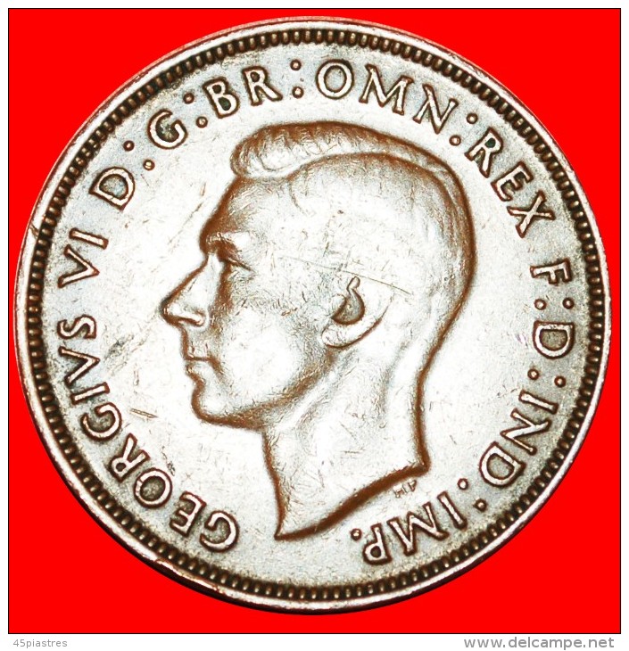 + KANGAROO: AUSTRALIA &#9733; PENNY 1943 WAR PERIOD (1939-1945)! LOW START&#9733;NO RESERVE!!! George VI (1937-1952) - Penny