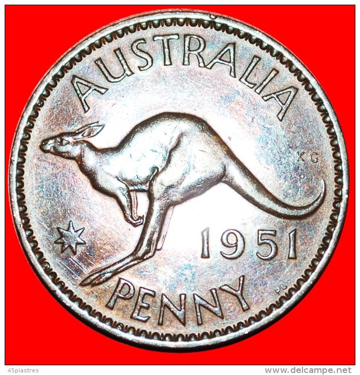 + GREAT BRITAIN: AUSTRALIA &#9733; PENNY 1951PL! LOW START&#9733; NO RESERVE! George VI (1937-1952) - Penny