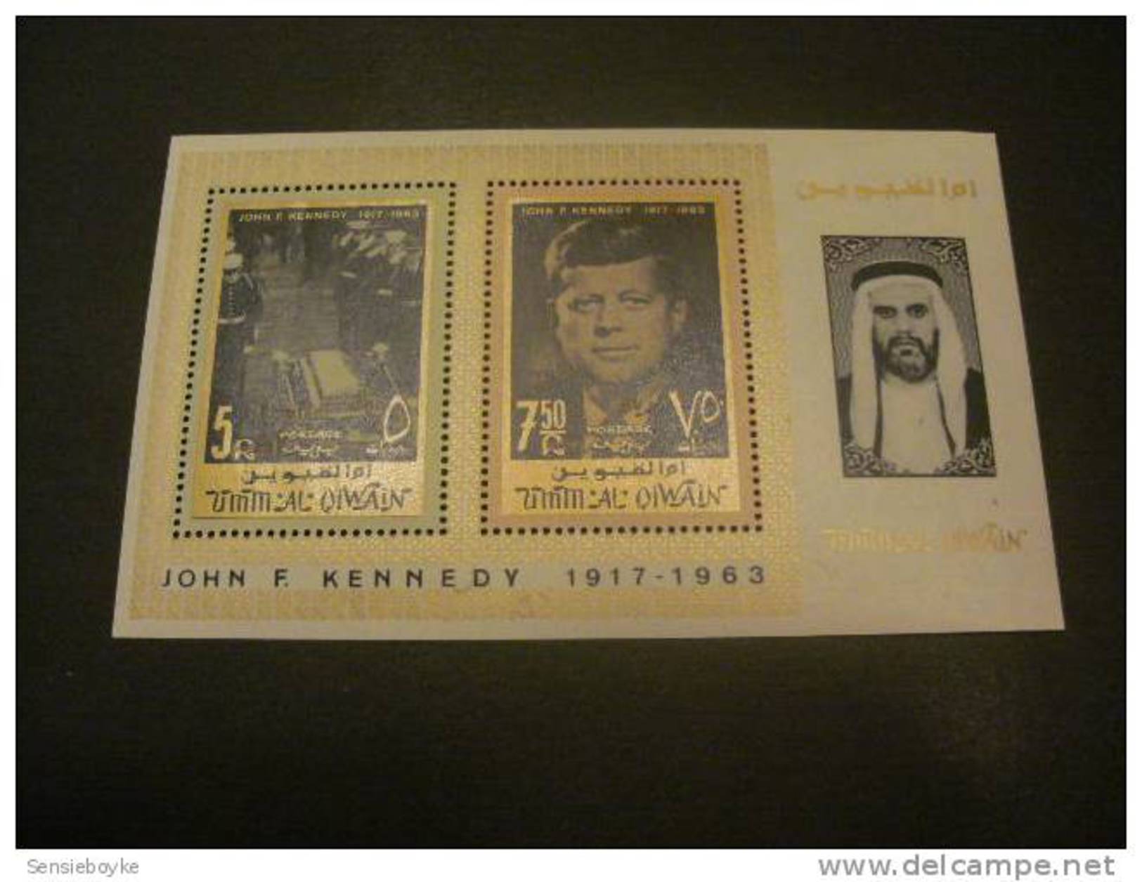 M1277- Bloc MNH Umm Al Qiwain 1965- Pres. J.F. Kennedy - Kennedy (John F.)