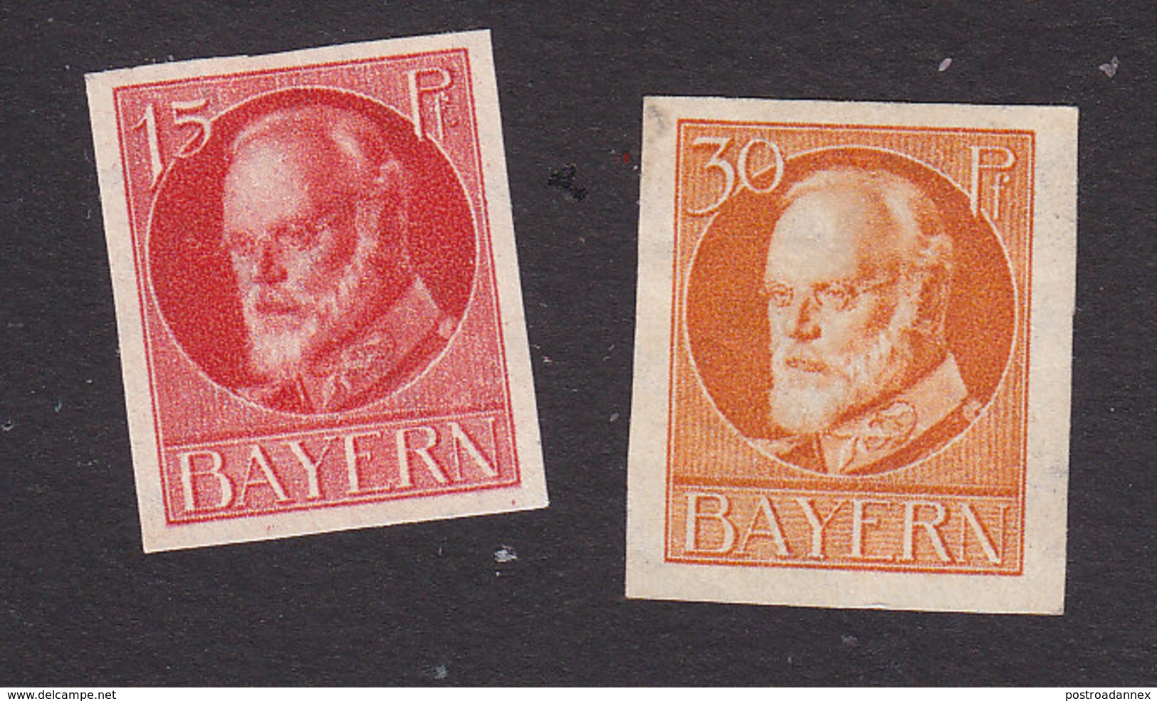 Bavaria, Scott #122, 125, Mint Hinged, King Ludwig III, Issued 1916 - Autres & Non Classés