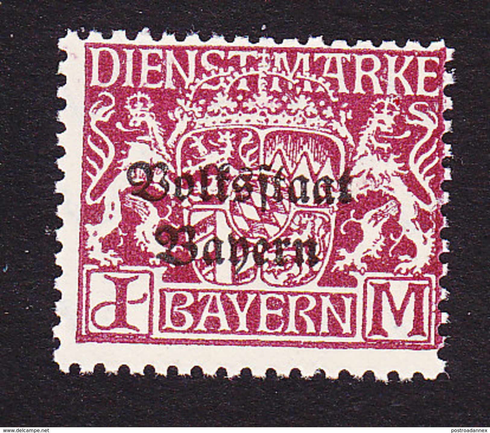 Bavaria, Scott #O33, Mint Never Hinged, Coat Of Arms Overprinted, Issued 1918 - Autres & Non Classés