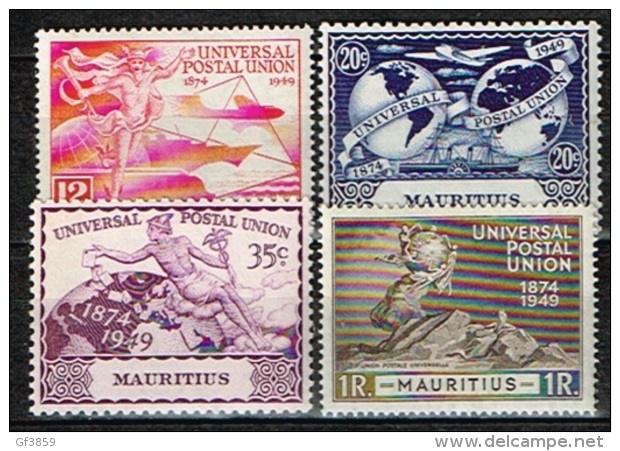 ILE MAURICE / MAURITIUS /Neufs*/MH*/1949 - 75 éme Anniversaire De L'UPU - Mauritius (...-1967)