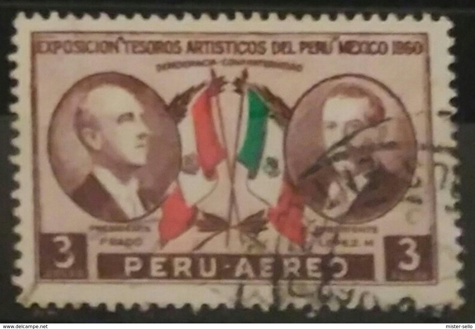 PERÚ 1962 Correo Aéreo. Exposicion De Los Tesoros Culturales Peruanos En México. USADO - USED - Peru