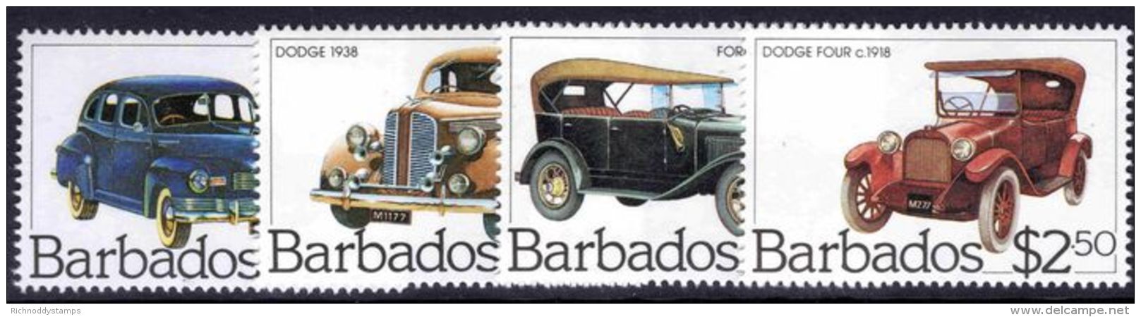 Barbados 1983 Classic Cars Unmounted Mint. - Barbados (1966-...)