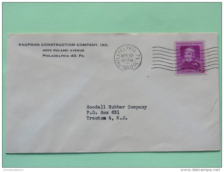 USA 1950 Cover Philadelphia To Trenton N.J. - Samuel Gompers - Briefe U. Dokumente