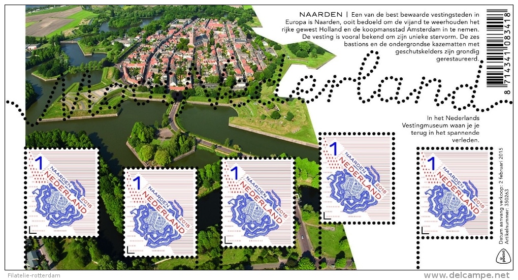 Nederland / The Netherlands - MNH / Postfris - Sheet Mooi Nederland Naarden 2015 NEW!! - Unused Stamps
