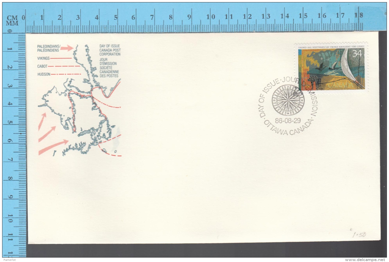 Canada -  1986 Scott # 1105, Vikings, Exploration Of Canada   - FDC PPJ , Special Cancelation - 1981-1990