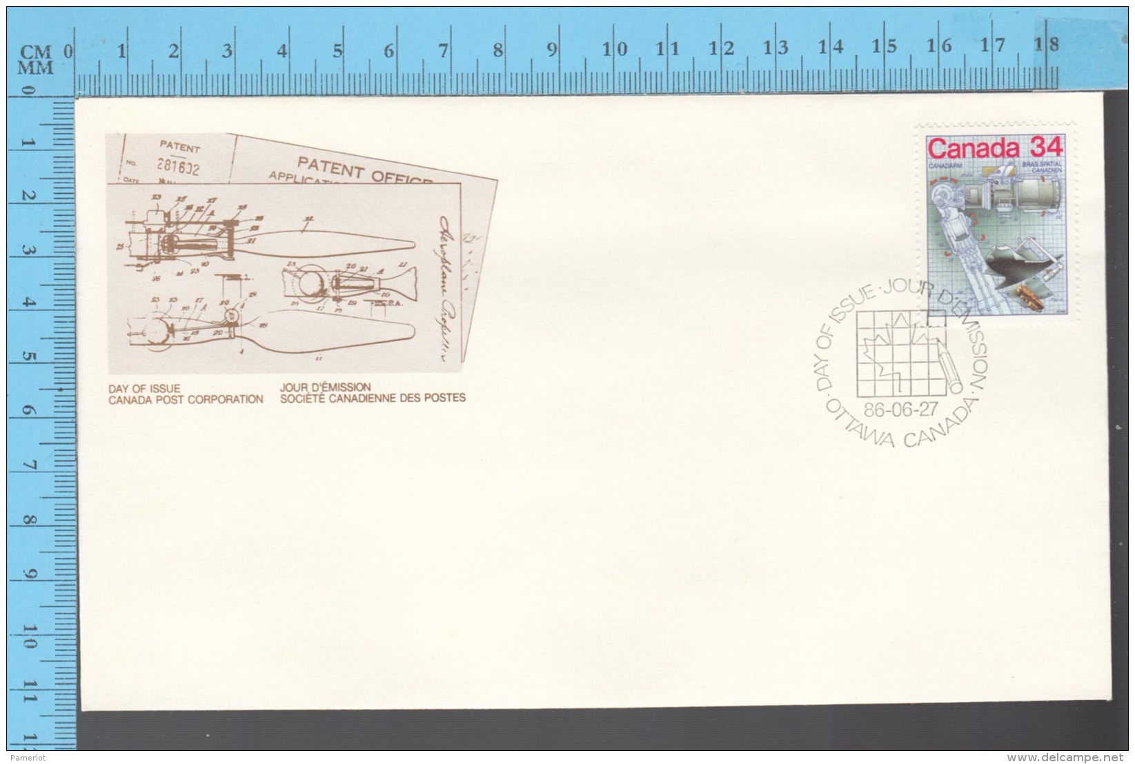 Canada -  1986 Scott # 1100, Canadarm In Space - FDC PPJ , Special Cancelation - Autres & Non Classés