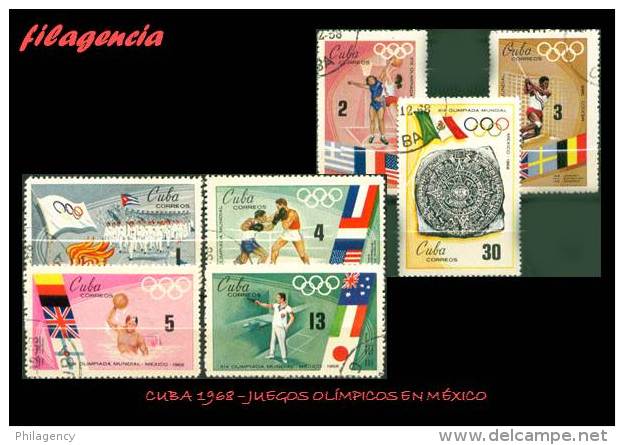 USADOS. CUBA. 1968-14 JUEGOS OLÍMPICOS EN MÉXICO - Gebraucht