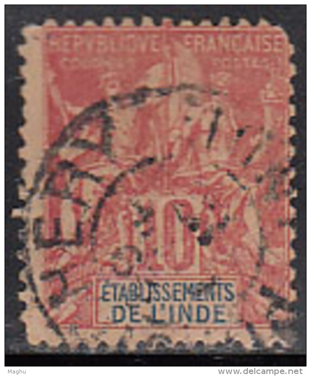 10c French / France India,  Inde Used Abroad - Used Stamps