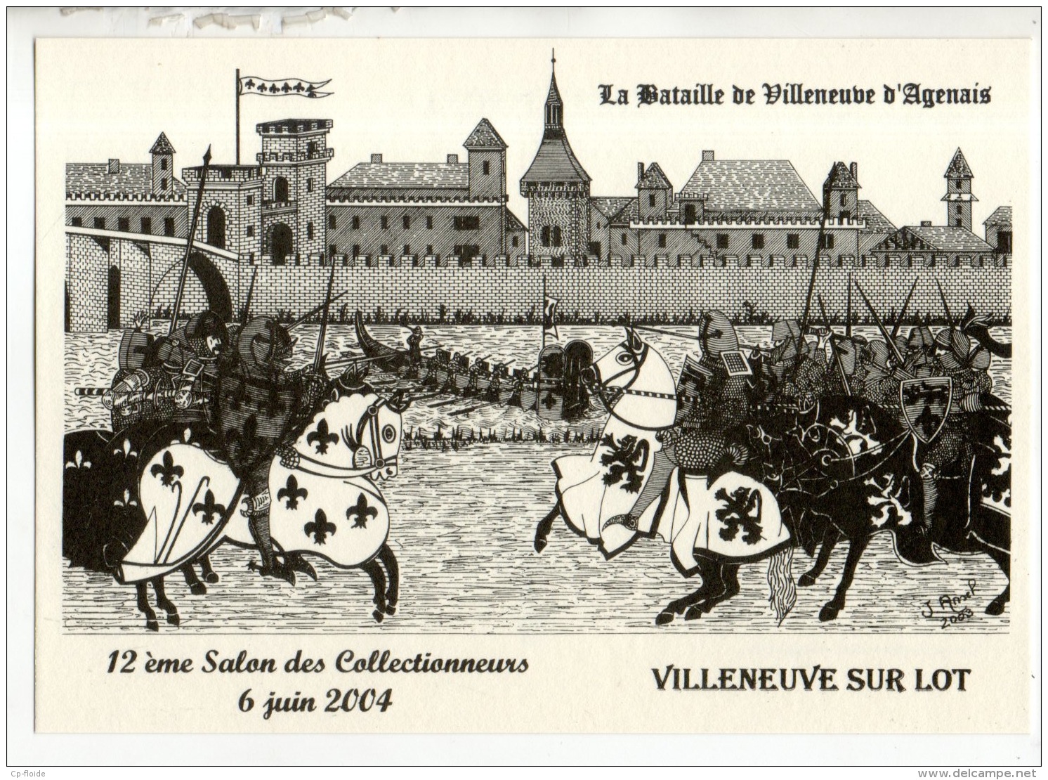 47 - VILLENEUVE-SUR-LOT . 12e SALON DES COLLECTIONNEURS . 6 JUIN 2004 . DESSIN JOSEPH ANSEL - Réf. N°17660 - - Villeneuve Sur Lot