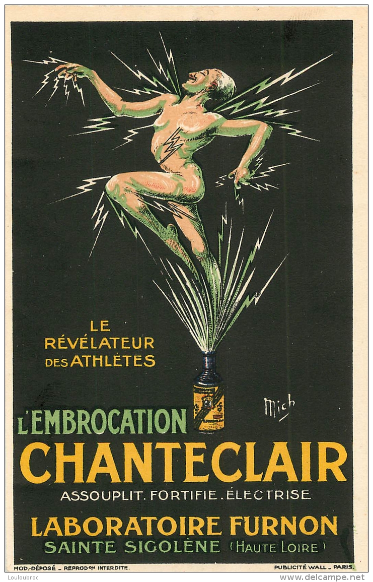 SAINTE SIGOLENE LABORATOIRE FURNON PUBLICITE EMBROCATION CHANTECLAIR ILLUSTRATEUR MICH - Autres & Non Classés