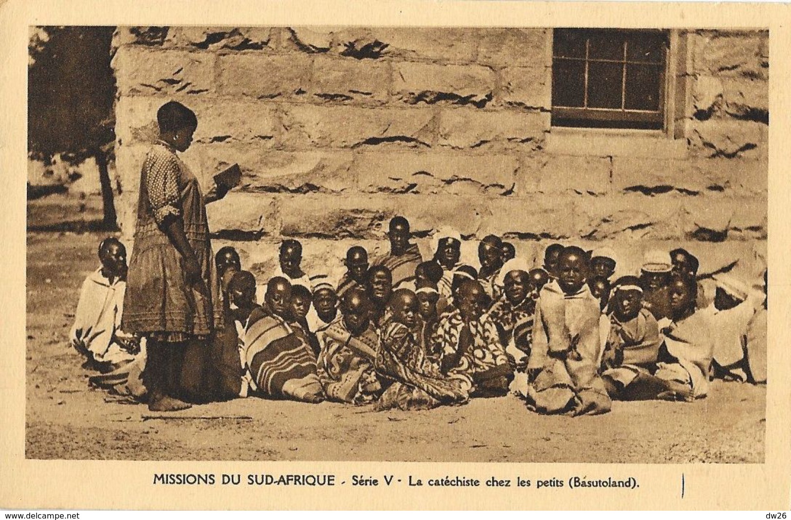 Missions Du Sud-Afrique - Série V - Le Cathéchisme Chez Les Petits (Basutoland) - Carte Non Circulée - Missions