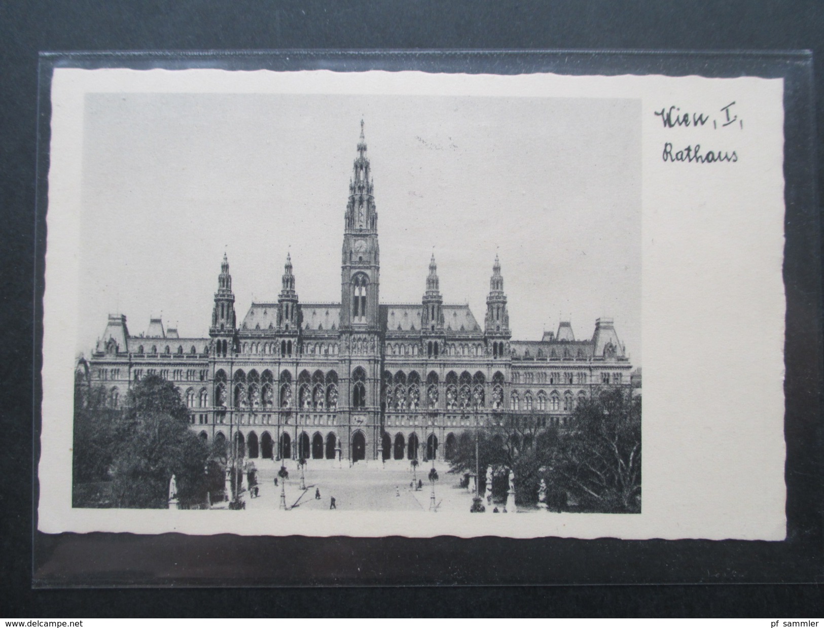 AK Echtfoto 1938 Wien I Rathaus. Am 10. April Dem Führer Dein Ja! 2067 B.K.W. II. - Vienna Center