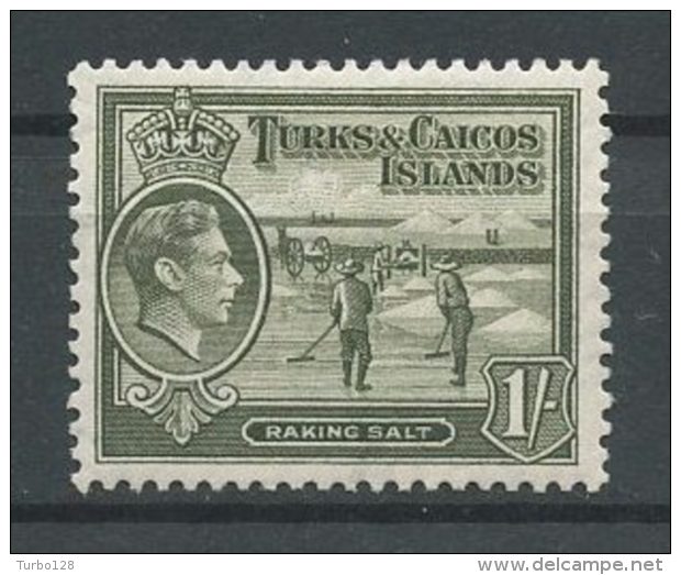 TURKS CAIQUES 1938 N° 128A * Neuf = MH Trace Charnière Cote 1 € Ramassage Du Sel - Turks And Caicos