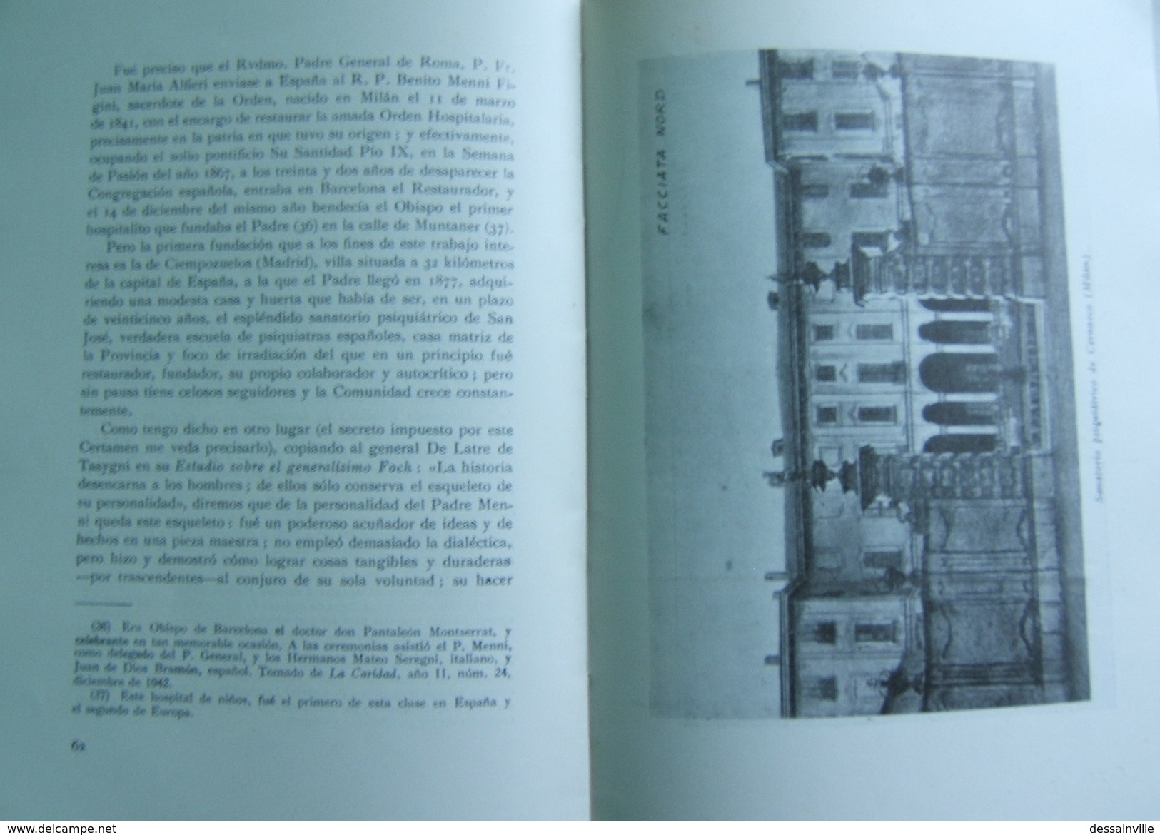 LA OBRA HOSPITALARIA EN LA ASISTENCIA A LOS ENFERMOS MENTALES (Homenaje Del Autor Al Doctor Henri EY). - Cultura