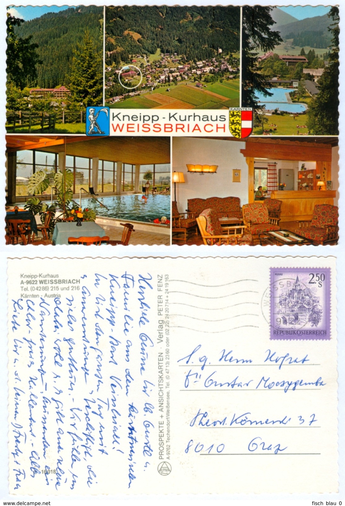 AK Kärnten 9622 Weißbriach Im Gitschtal Kneipp-Kurhaus Verlag Peter Fenz Österreich I. Oberkärnten Vi&scaron;prije Austr - Weissensee