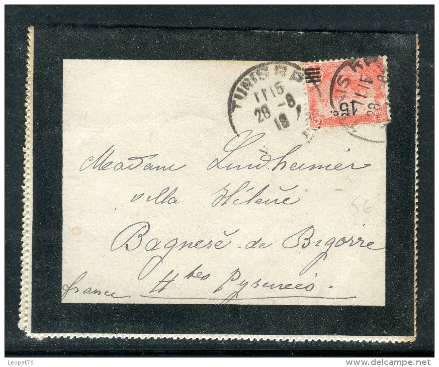 Tunisie - Carte Lettre De Tunis Pour Bagnère De Bigorre En 1918   Réf O 276 - Brieven En Documenten