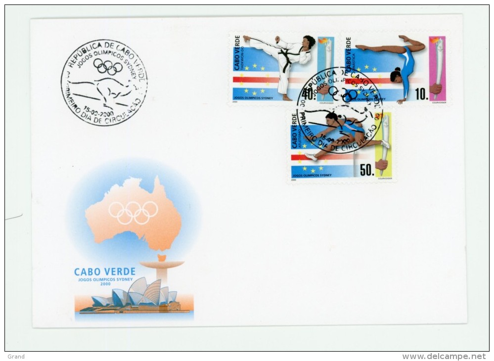 Cap Vert-Cabo Verde-2000-Judo, Course, JO Sydney-FDC - Sommer 2000: Sydney