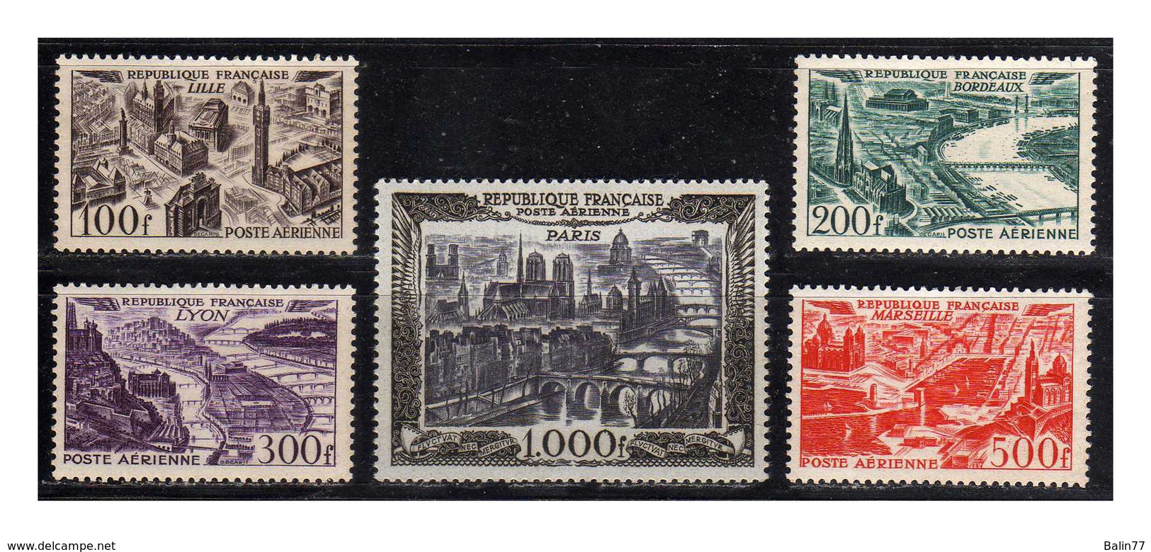 1949 - 1950 - Francia - Sc. C 23 / C 27 - MNH -VC. 250&euro; -  FR-095 - 01 - 1927-1959 Mint/hinged