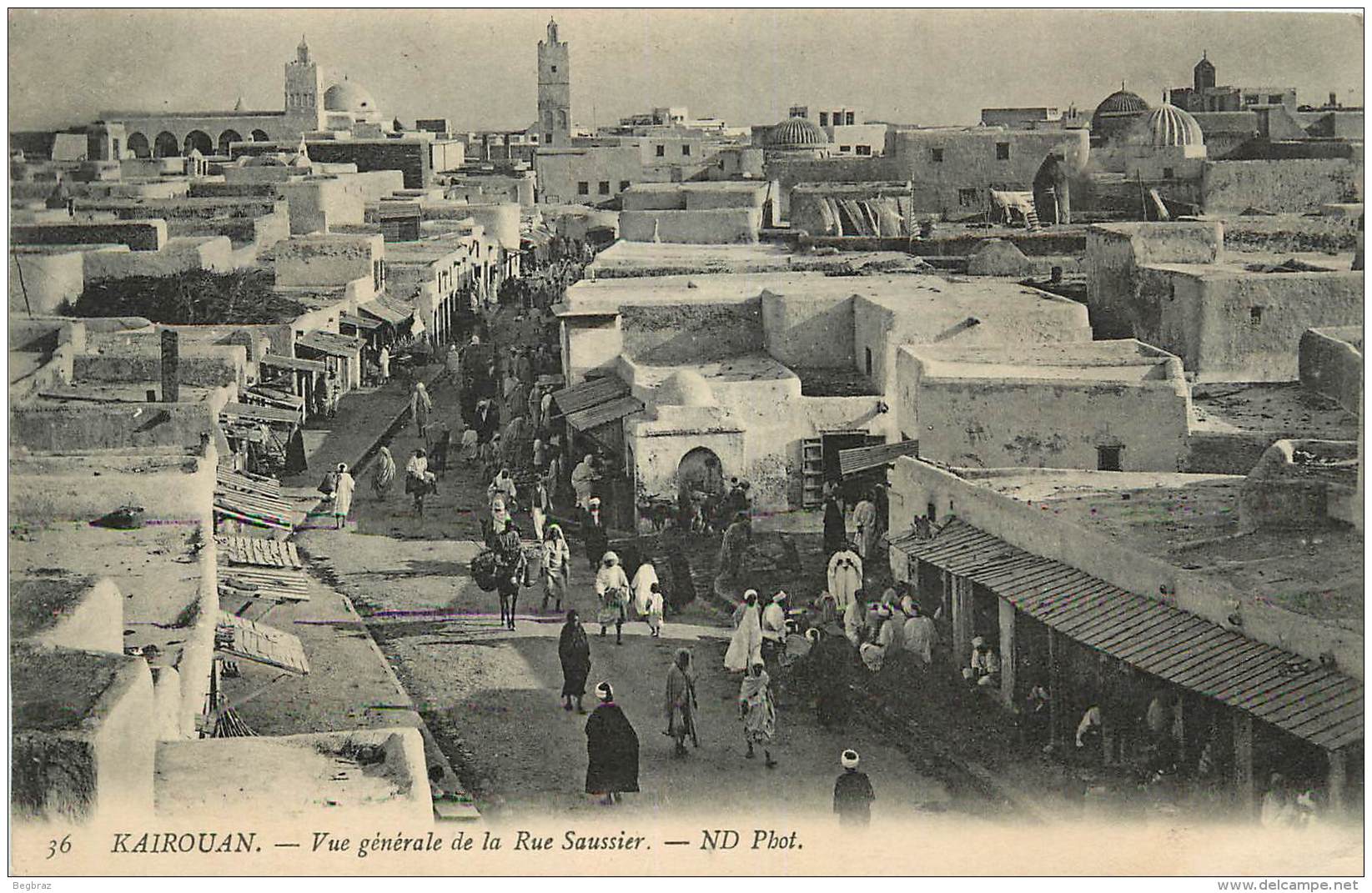 KAIROUAN       RUE SAUSSIER    CACHET   TIMBRE - Tunisia