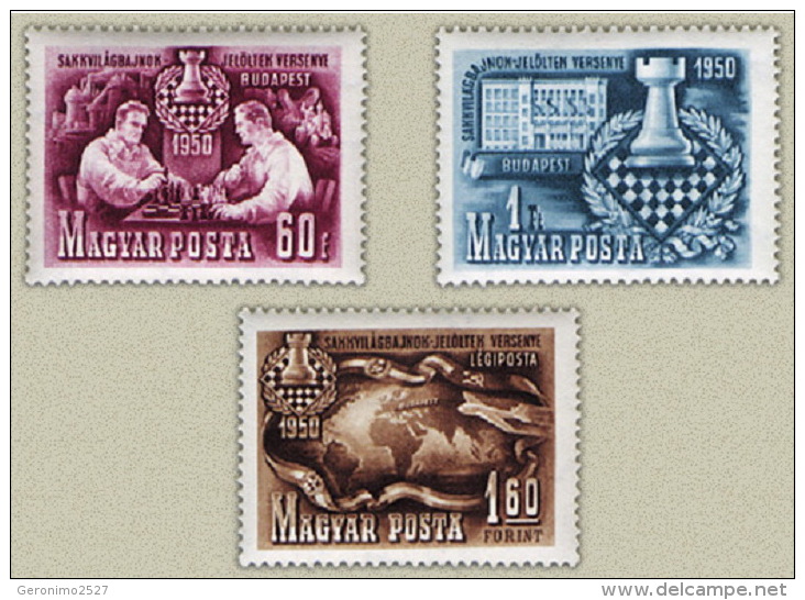 HUNGARY 1950 SPORT Chess World Cup In BUDAPEST - Fine Set MNH - Schach