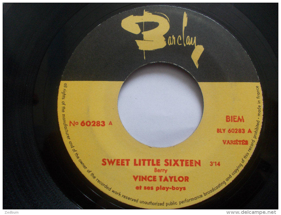 45T - VINCE TAYLOR Sweet Little Sixteen Love Me - Rock