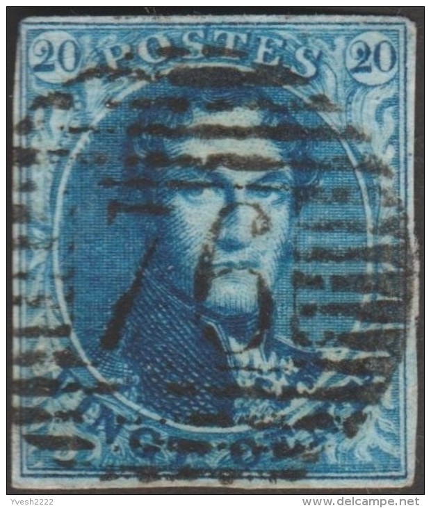 Belgique 1858 COB 11A Oblitération P 76 Louvain - 1858-1862 Medaillen (9/12)