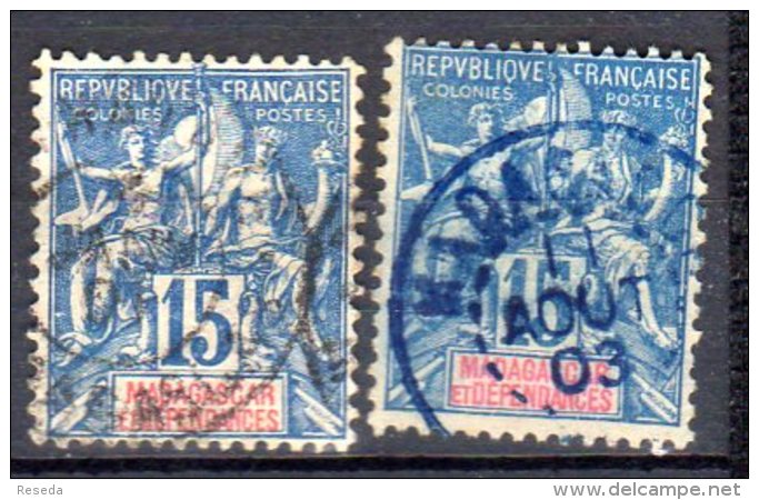 Madagascar  -    Yv. 33  2x  -  Oblitéré - Used Stamps