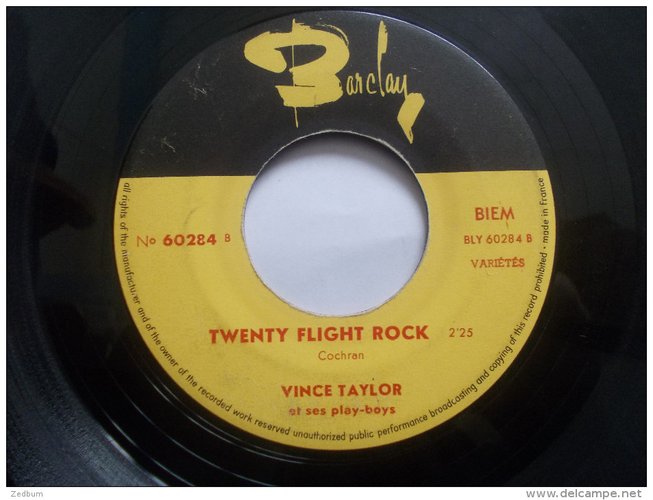 45T - VINCE TAYLOR C´mon Everybody Twenty Flight Rock - Rock