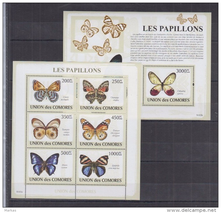 Z12 Comoros - MNH - Insects - Butterflies - 2009 - Schmetterlinge