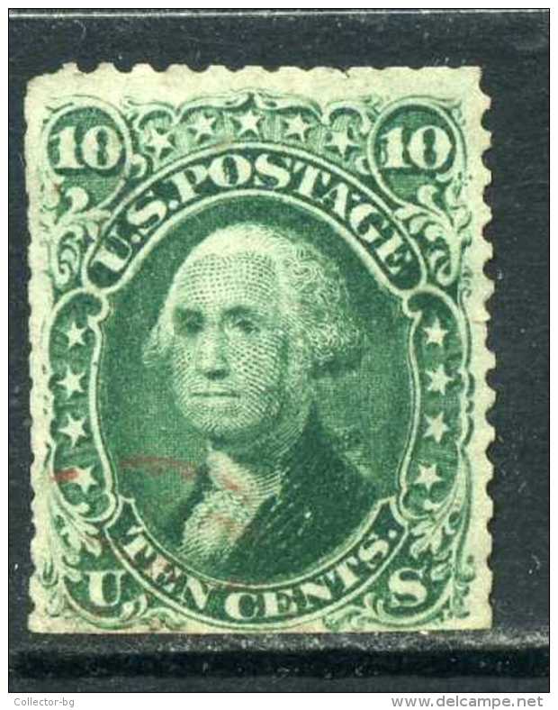 ULTRA RARE 10 CENTS 1861 WASHINGTON GREEN MINT ERROR IMPERFORATED BOTTOM CUT MINT UNUSED STAMP TIMBRE NO OTHER  IN SITE - Neufs