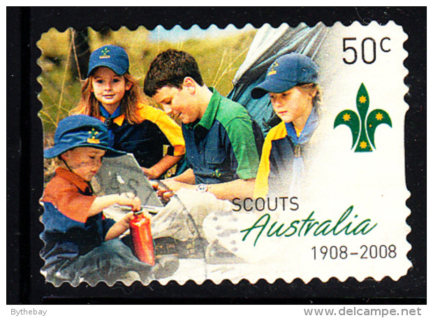 Australia 2008 Used Scott #2788 50c Four Scouts Near Tent - Centenary Scouting In Australia - Oblitérés