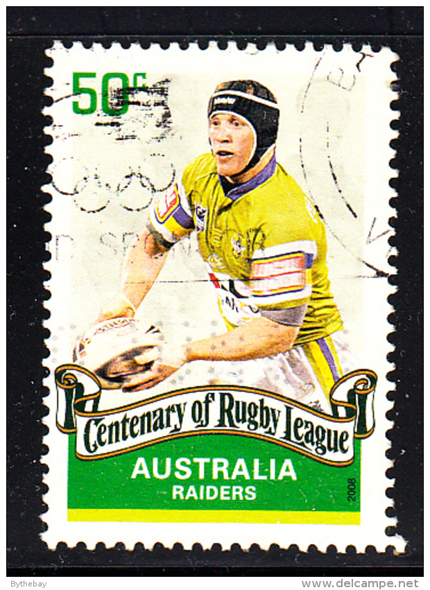 Australia Used Scott #2816 50c Alan Tongue, Raiders - Rugby League Centenary - Oblitérés