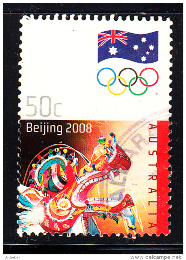 Australia 2008 Used Scott #2884 50c Chinese Dragon - 2008 Summer Olympics - Ete 2008: Pékin