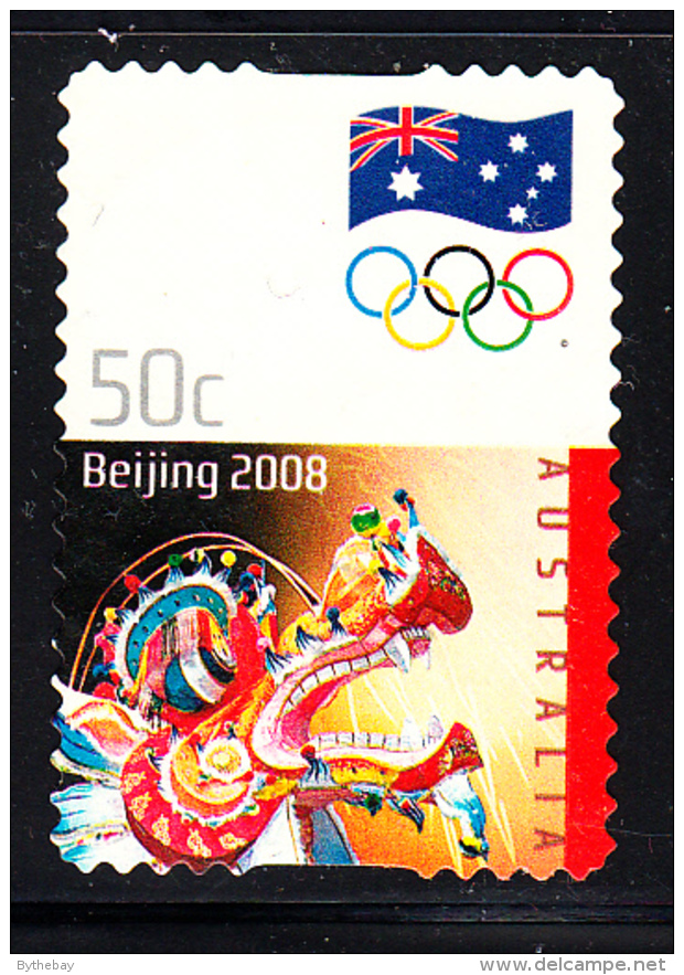Australia 2008 Used Scott #2885 50c Chinese Dragon - 2008 Summer Olympics - Ete 2008: Pékin