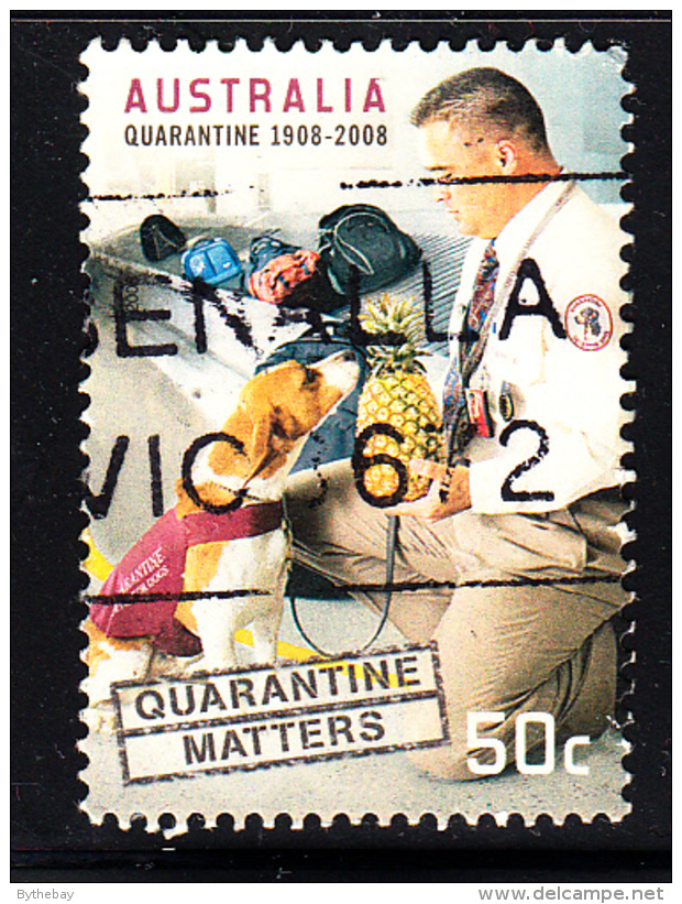 Australia 2008 Used Scott #2894 50c Quarantine Official, Dog - Centenary Of Quarantine Laws - Oblitérés