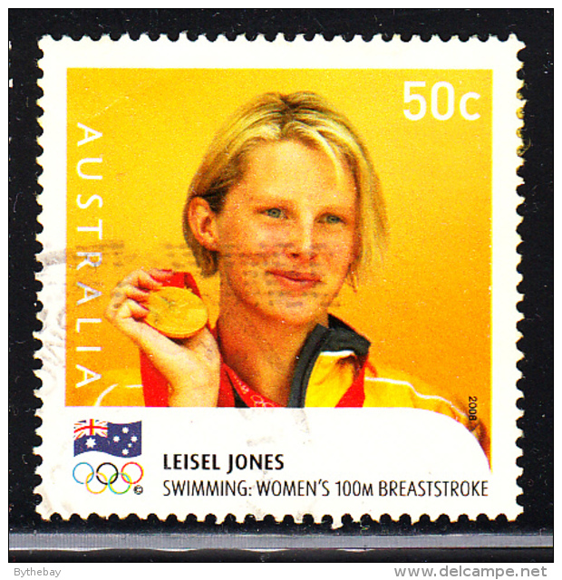 Australia Used Scott #2914 50c Leisel Jones, Swimming - Gold Medallists - 2008 Summer Olympics - Oblitérés