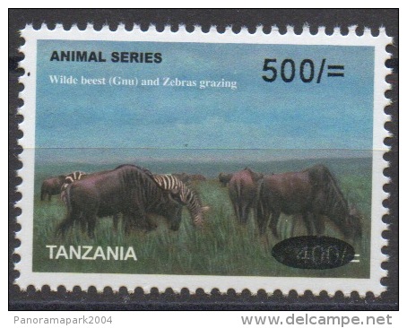 Tanzania 2008? Animal Series Wilde Beest (Gnu) And Zebras Grazing Faune Animaux Tiere Wild 500 - 400 Sh RARE MNH** - Tansania (1964-...)
